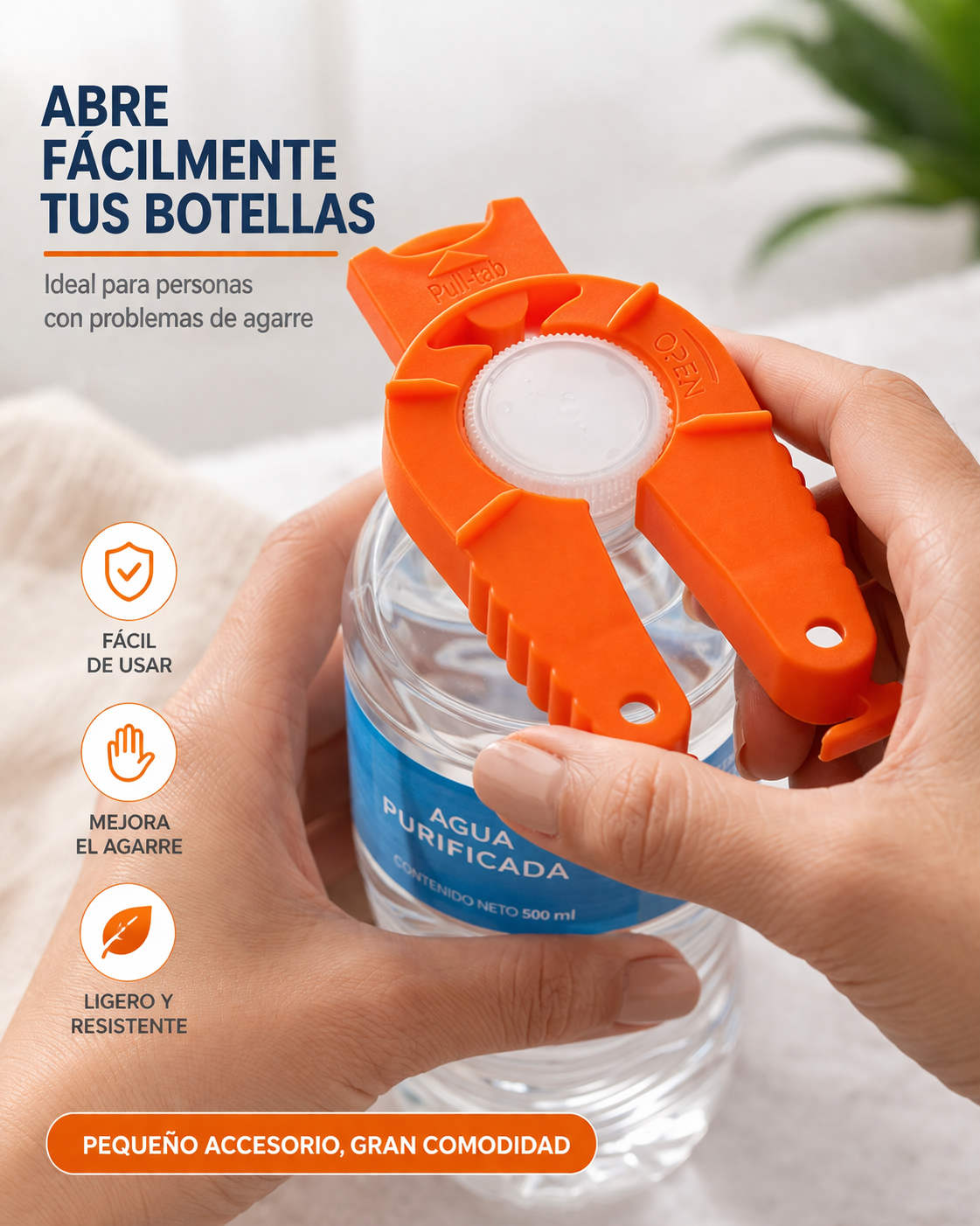 Abridor de Botellas Ergonómico para Mayor Facilidad